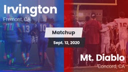 Matchup: Irvington High vs. Mt. Diablo  2020