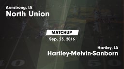 Matchup: North Union vs. Hartley-Melvin-Sanborn  2016