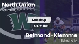 Matchup: North Union vs. Belmond-Klemme  2018