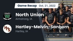 Recap: North Union   vs. Hartley-Melvin-Sanborn  2022