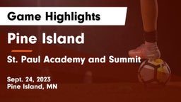Pine Island  vs St. Paul Academy and Summit Game Highlights - Sept. 24, 2023