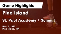 Pine Island  vs St. Paul Academy  Summit Game Highlights - Nov. 3, 2023
