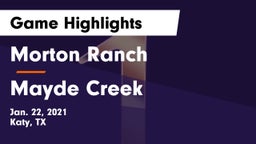 Morton Ranch  vs Mayde Creek  Game Highlights - Jan. 22, 2021