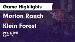 Morton Ranch  vs Klein Forest  Game Highlights - Dec. 2, 2023