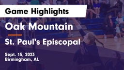 Oak Mountain  vs St. Paul's Episcopal  Game Highlights - Sept. 15, 2023