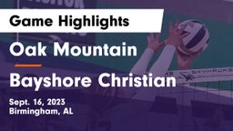 Oak Mountain  vs Bayshore Christian  Game Highlights - Sept. 16, 2023