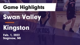 Swan Valley  vs Kingston  Game Highlights - Feb. 1, 2022