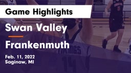 Swan Valley  vs Frankenmuth  Game Highlights - Feb. 11, 2022