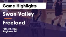Swan Valley  vs Freeland  Game Highlights - Feb. 24, 2023