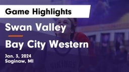 Swan Valley  vs Bay City Western  Game Highlights - Jan. 3, 2024