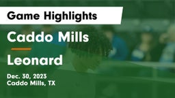 Caddo Mills  vs Leonard  Game Highlights - Dec. 30, 2023