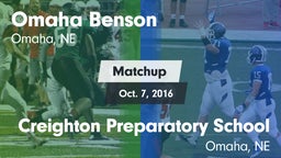 Matchup: Omaha Benson High Sc vs. Creighton Preparatory School 2016