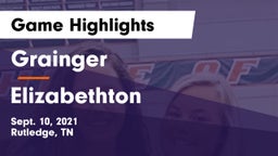 Grainger  vs Elizabethton  Game Highlights - Sept. 10, 2021