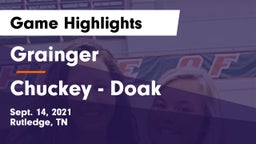 Grainger  vs Chuckey - Doak  Game Highlights - Sept. 14, 2021