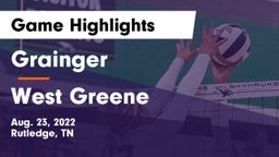 Grainger  vs West Greene  Game Highlights - Aug. 23, 2022