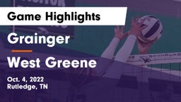 Grainger  vs West Greene  Game Highlights - Oct. 4, 2022