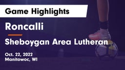Roncalli  vs Sheboygan Area Lutheran  Game Highlights - Oct. 22, 2022