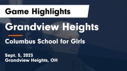 Grandview Heights  vs Columbus School for Girls  Game Highlights - Sept. 5, 2023