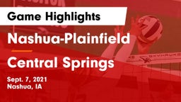 Nashua-Plainfield  vs Central Springs  Game Highlights - Sept. 7, 2021