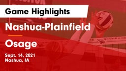 Nashua-Plainfield  vs Osage  Game Highlights - Sept. 14, 2021