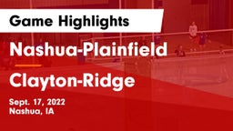 Nashua-Plainfield  vs Clayton-Ridge  Game Highlights - Sept. 17, 2022