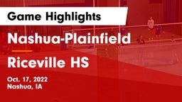 Nashua-Plainfield  vs Riceville HS Game Highlights - Oct. 17, 2022