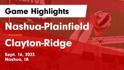 Nashua-Plainfield  vs Clayton-Ridge  Game Highlights - Sept. 16, 2023