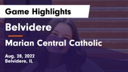 Belvidere  vs Marian Central Catholic  Game Highlights - Aug. 28, 2022