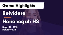 Belvidere  vs Hononegah HS Game Highlights - Sept. 27, 2023