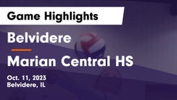 Belvidere  vs Marian Central HS Game Highlights - Oct. 11, 2023