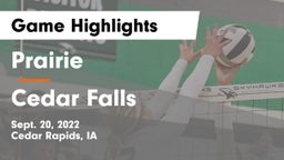 Prairie  vs Cedar Falls  Game Highlights - Sept. 20, 2022