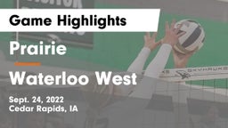 Prairie  vs Waterloo West  Game Highlights - Sept. 24, 2022