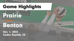 Prairie  vs Benton  Game Highlights - Oct. 1, 2022