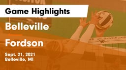 Belleville  vs Fordson  Game Highlights - Sept. 21, 2021