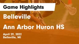 Belleville  vs Ann Arbor Huron HS Game Highlights - April 29, 2022