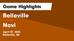 Belleville  vs Novi  Game Highlights - April 29, 2024