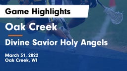 Oak Creek  vs Divine Savior Holy Angels Game Highlights - March 31, 2022