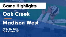 Oak Creek  vs Madison West  Game Highlights - Aug. 28, 2023
