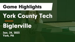 York County Tech  vs Biglerville  Game Highlights - Jan. 24, 2023