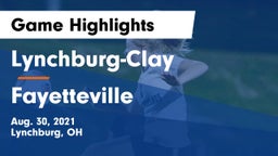 Lynchburg-Clay  vs Fayetteville  Game Highlights - Aug. 30, 2021