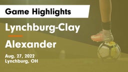 Lynchburg-Clay  vs Alexander  Game Highlights - Aug. 27, 2022