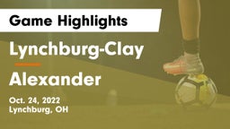 Lynchburg-Clay  vs Alexander  Game Highlights - Oct. 24, 2022