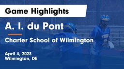 A. I. du Pont  vs Charter School of Wilmington Game Highlights - April 4, 2023
