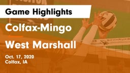 Colfax-Mingo  vs West Marshall Game Highlights - Oct. 17, 2020