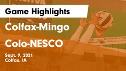 Colfax-Mingo  vs Colo-NESCO  Game Highlights - Sept. 9, 2021