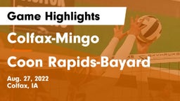Colfax-Mingo  vs Coon Rapids-Bayard  Game Highlights - Aug. 27, 2022