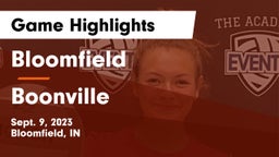Bloomfield  vs Boonville  Game Highlights - Sept. 9, 2023