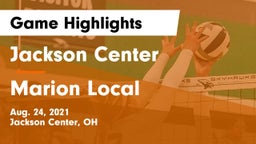 Jackson Center  vs Marion Local  Game Highlights - Aug. 24, 2021