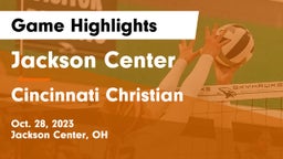 Jackson Center  vs Cincinnati Christian  Game Highlights - Oct. 28, 2023