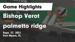 Bishop Verot  vs palmetto ridge  Game Highlights - Sept. 27, 2021